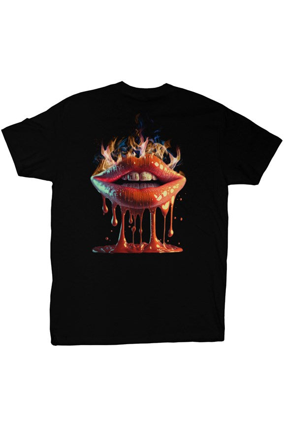 Melting Lips Black Shirt