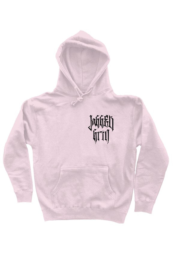 Death Grins At Us All Light Pink Hoodie