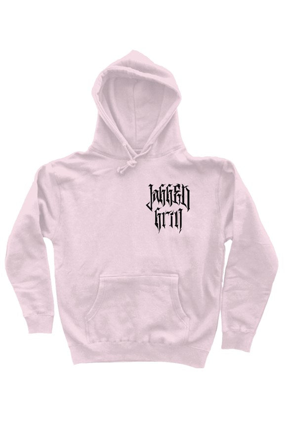 Grin Vibes Light Pink Hoodie Black