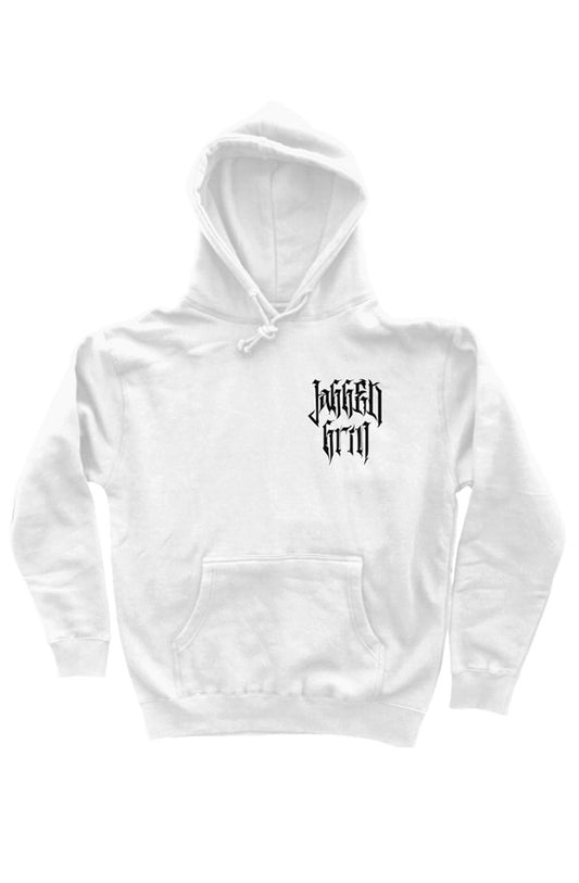 Death Grins At Us All White Hoodie