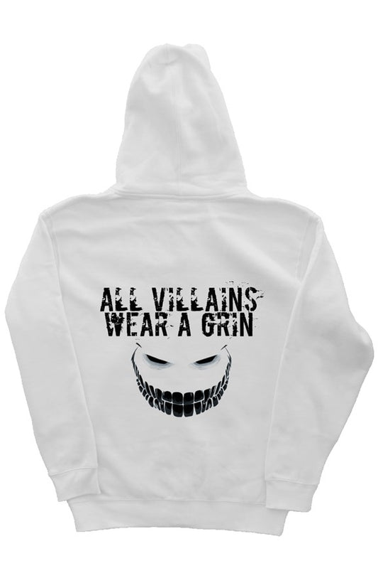 All Villains Wear A Grin White Hoodie