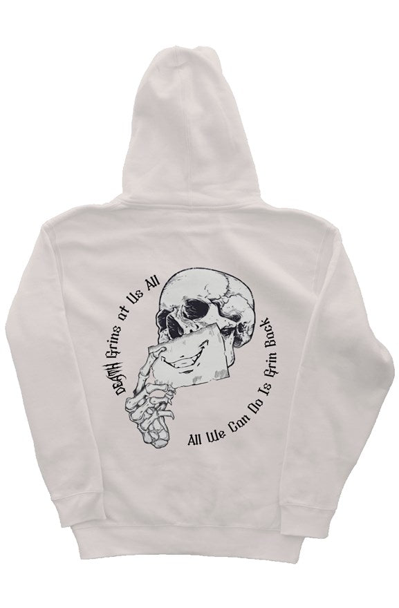 Death Grins At Us All Bone Hoodie