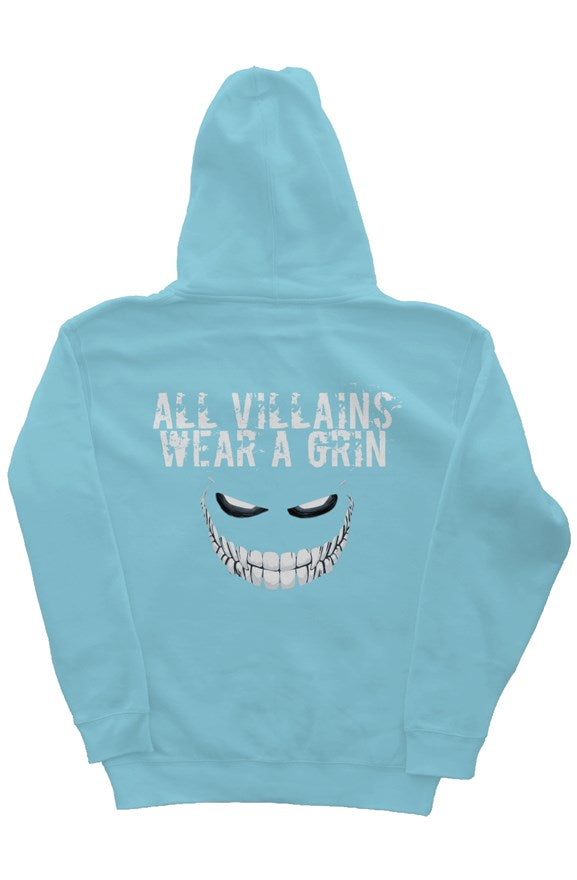 All Villains Wear A Grin Blue Aqua Hoodie
