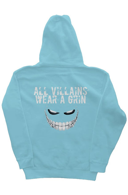 All Villains Wear A Grin Blue Aqua Hoodie