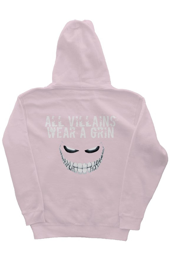 All Villains Wear A Grin Light Pink Hoodie
