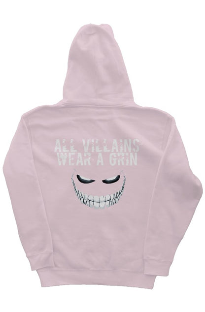 All Villains Wear A Grin Light Pink Hoodie