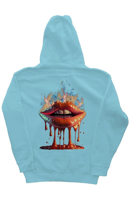 Burning Passion Blue Aqua Hoodie