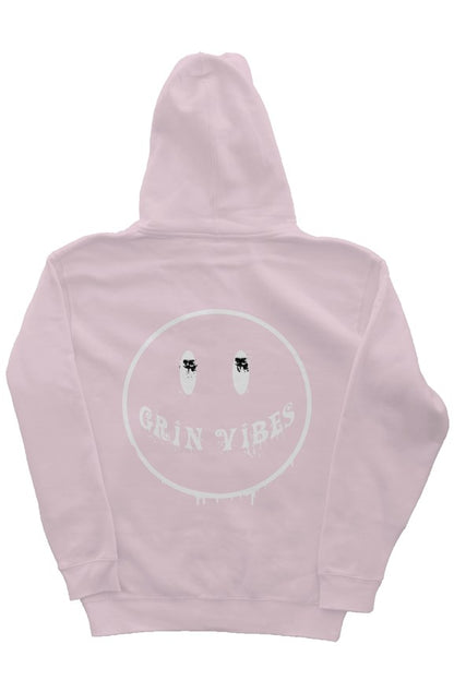 Grin Vibes Light Pink Hoodie