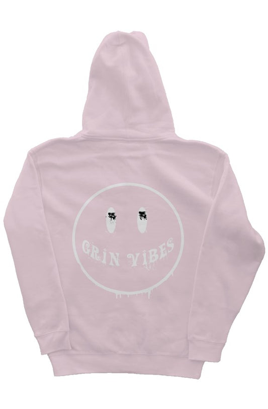 Grin Vibes Light Pink Hoodie