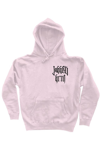 Grin Vibes Light Pink Hoodie Black