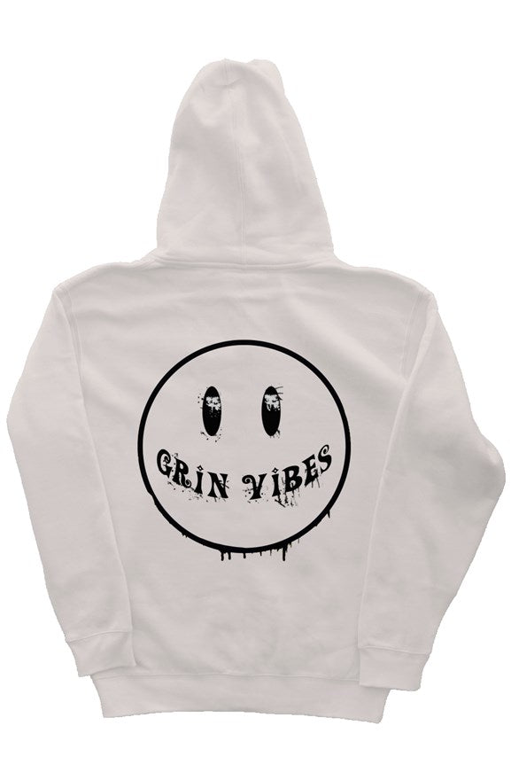 Grin Vibes Bone Hoodie Black