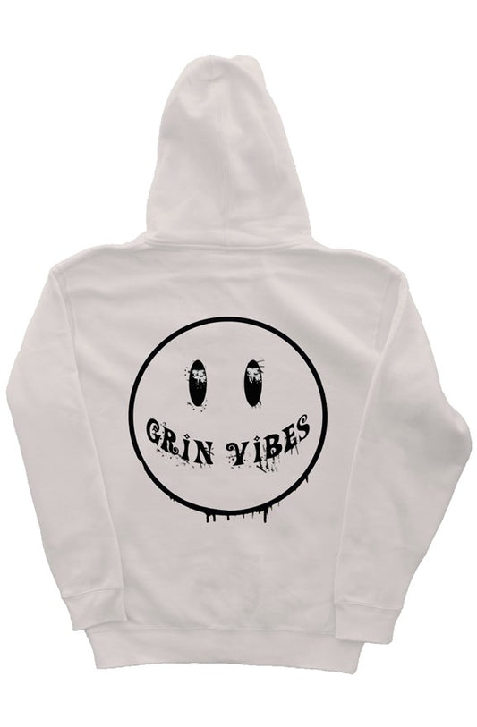 Grin Vibes Bone Hoodie Black