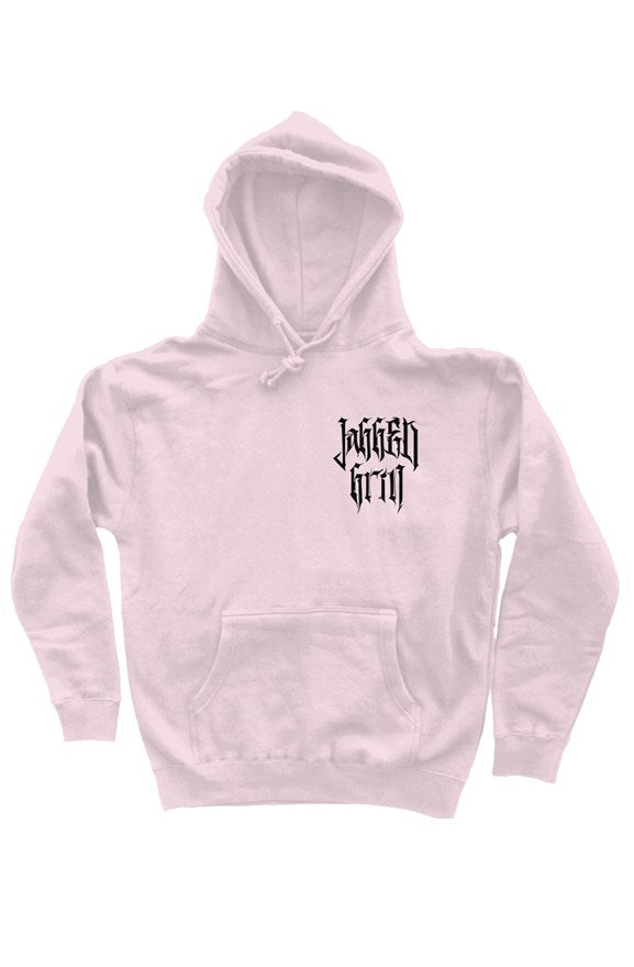 All Villains Wear A Grin Light Pink Hoodie Black