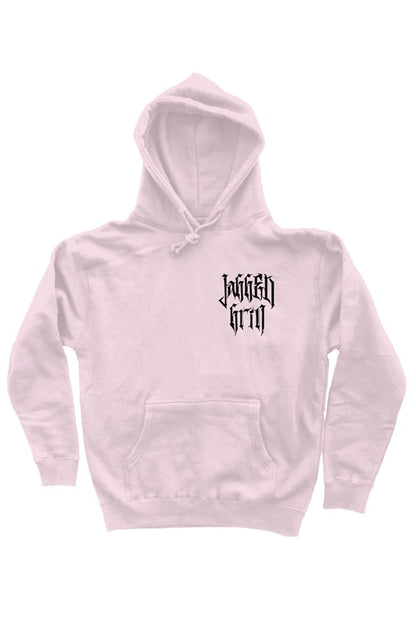 All Villains Wear A Grin Light Pink Hoodie Black