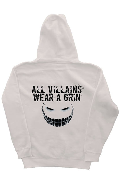 All Villains Wear A Grin Bone Hoodie Black
