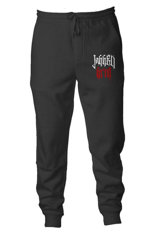 Black Red Joggers