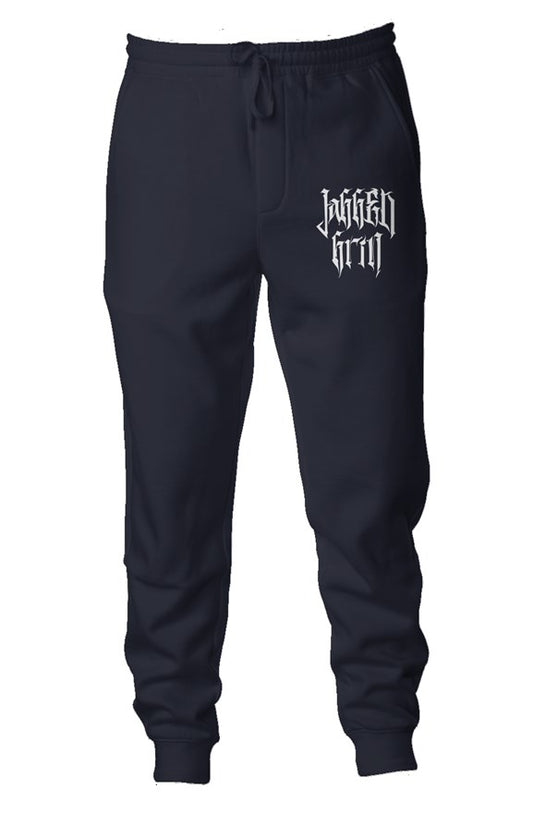 Navy White Joggers